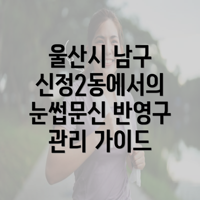 울산시 남구 신정2동에서의 눈썹문신 반영구 관리 가이드