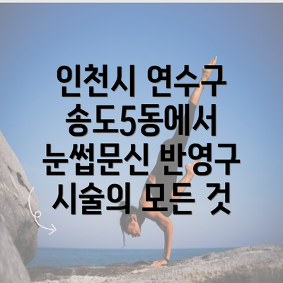 인천시 연수구 송도5동에서 눈썹문신 반영구 시술의 모든 것