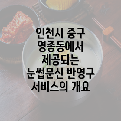 인천시 중구 영종동에서 제공되는 눈썹문신 반영구 서비스의 개요