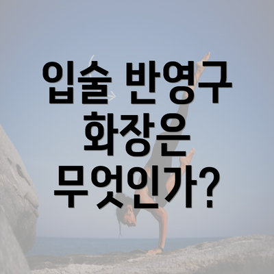 입술 반영구 화장은 무엇인가?