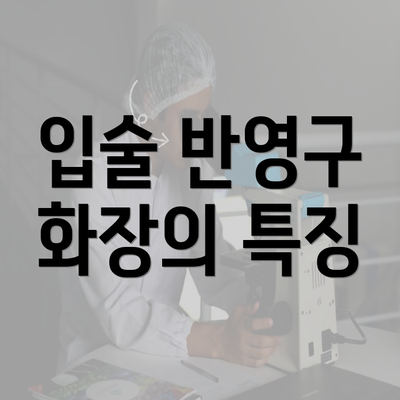 입술 반영구 화장의 특징