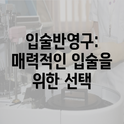 입술반영구: 매력적인 입술을 위한 선택