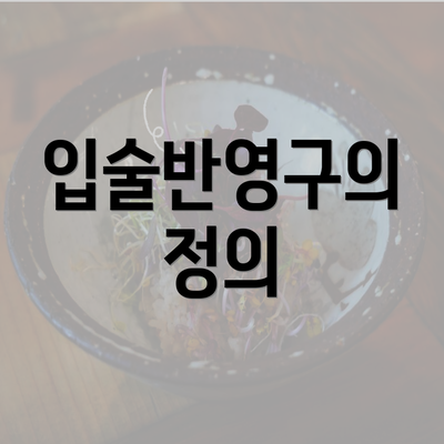 입술반영구의 정의