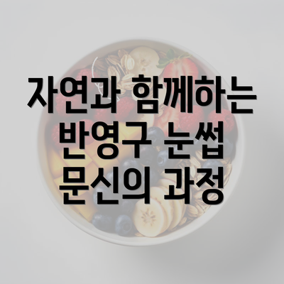 자연과 함께하는 반영구 눈썹 문신의 과정