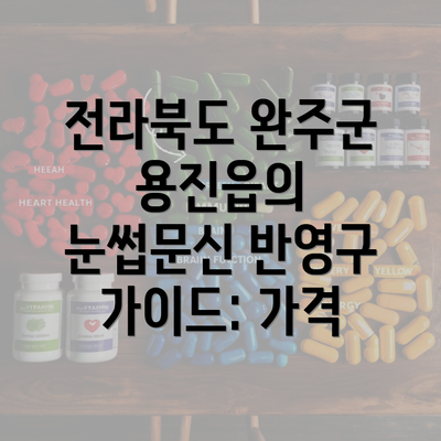 전라북도 완주군 용진읍의 눈썹문신 반영구 가이드: 가격