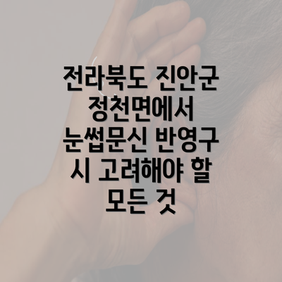 전라북도 진안군 정천면에서 눈썹문신 반영구 시 고려해야 할 모든 것