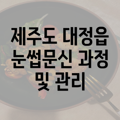 제주도 대정읍 눈썹문신 과정 및 관리