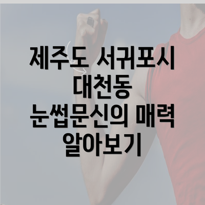 제주도 서귀포시 대천동 눈썹문신의 매력 알아보기