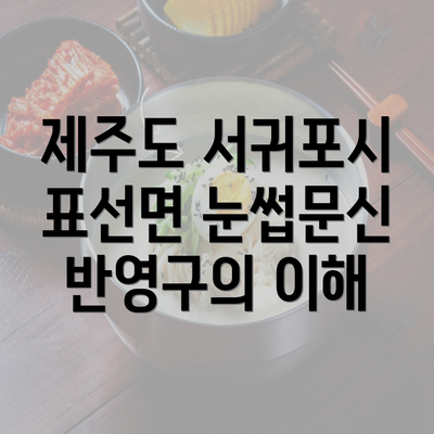 제주도 서귀포시 표선면 눈썹문신 반영구의 이해