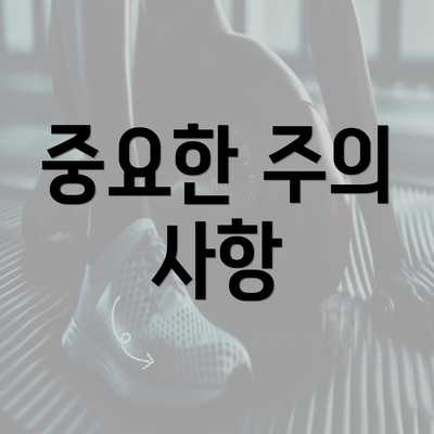 중요한 주의 사항