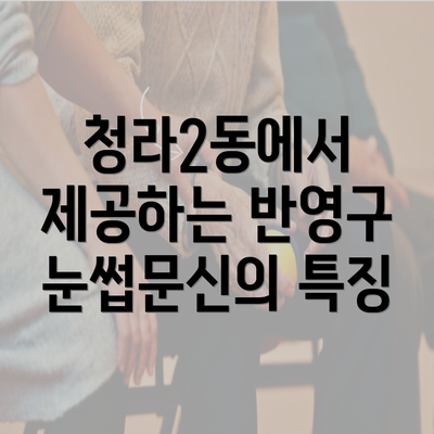 청라2동에서 제공하는 반영구 눈썹문신의 특징