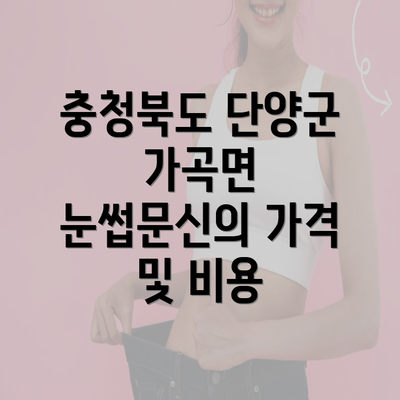 충청북도 단양군 가곡면 눈썹문신의 가격 및 비용