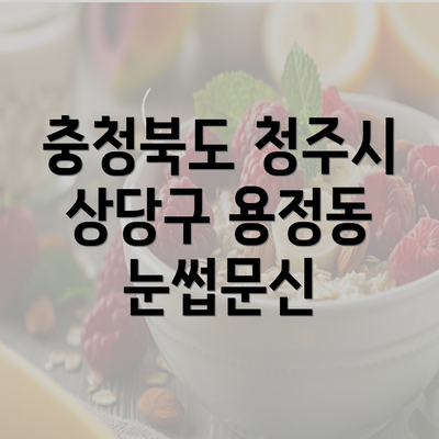 충청북도 청주시 상당구 용정동 눈썹문신