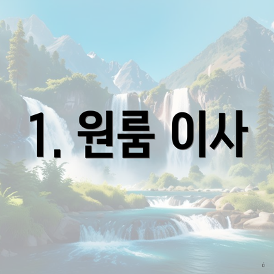 1. 원룸 이사