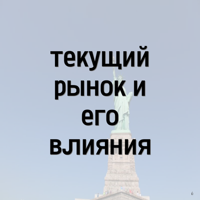 текущий рынок и его влияния