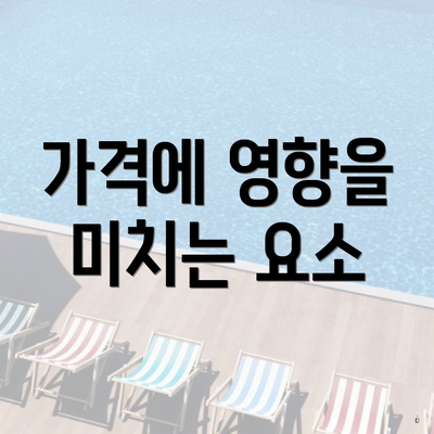 가격에 영향을 미치는 요소