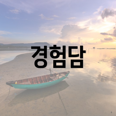 경험담