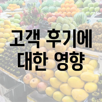 고객 후기에 대한 영향