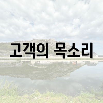 고객의 목소리