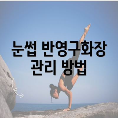 눈썹 반영구화장 관리 방법