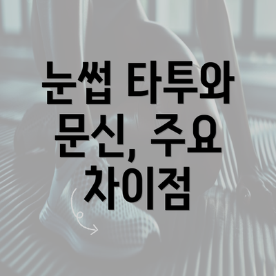 눈썹 타투와 문신, 주요 차이점