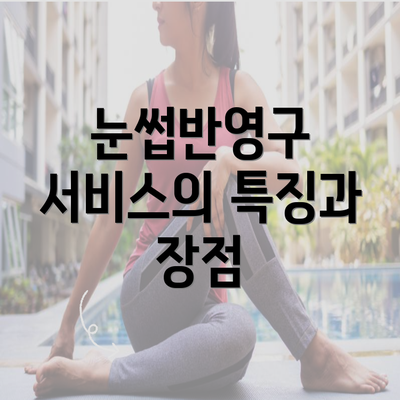 눈썹반영구 서비스의 특징과 장점