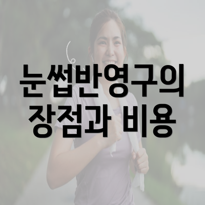 눈썹반영구의 장점과 비용