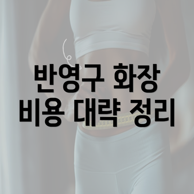 반영구 화장 비용 대략 정리