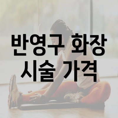 반영구 화장 시술 가격