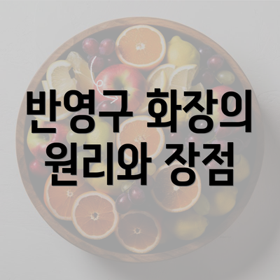 반영구 화장의 원리와 장점