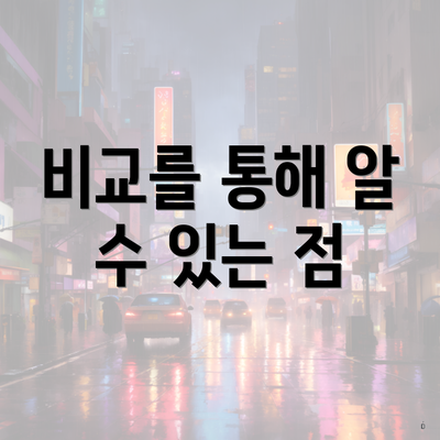 비교를 통해 알 수 있는 점