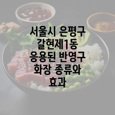 서울시 은평구 갈현제1동 응용된 반영구 화장 종류와 효과