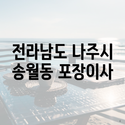 전라남도 나주시 송월동 포장이사