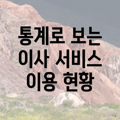 통계로 보는 이사 서비스 이용 현황