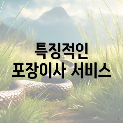 특징적인 포장이사 서비스