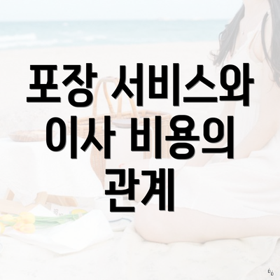 포장 서비스와 이사 비용의 관계