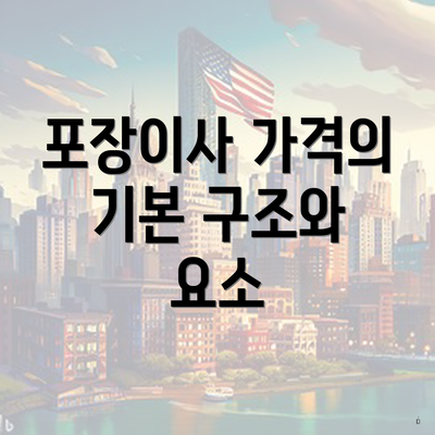 포장이사 가격의 기본 구조와 요소