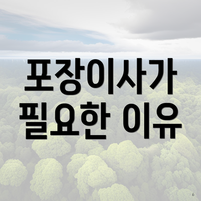 포장이사가 필요한 이유