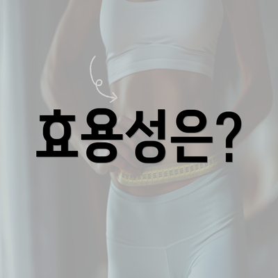 효용성은?