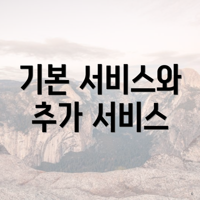 기본 서비스와 추가 서비스